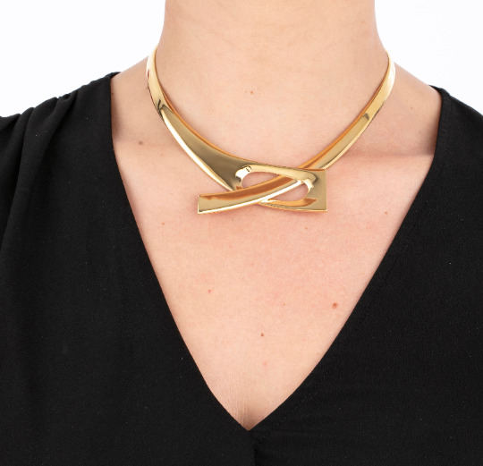 Collier ras de cou géométrique vermeil LOUISE