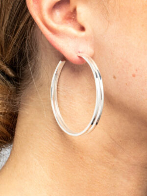 Boucles d'oreilles créoles argent 925/1000 LINA