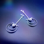 Boucles d'oreilles pendantes cercle argent 925/1000 JULIETTE