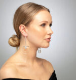 Boucles d'oreilles pendantes cercle argent 925/1000 JULIETTE