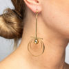 Boucles d'oreilles pendantes cercle Vermeil JULIETTE